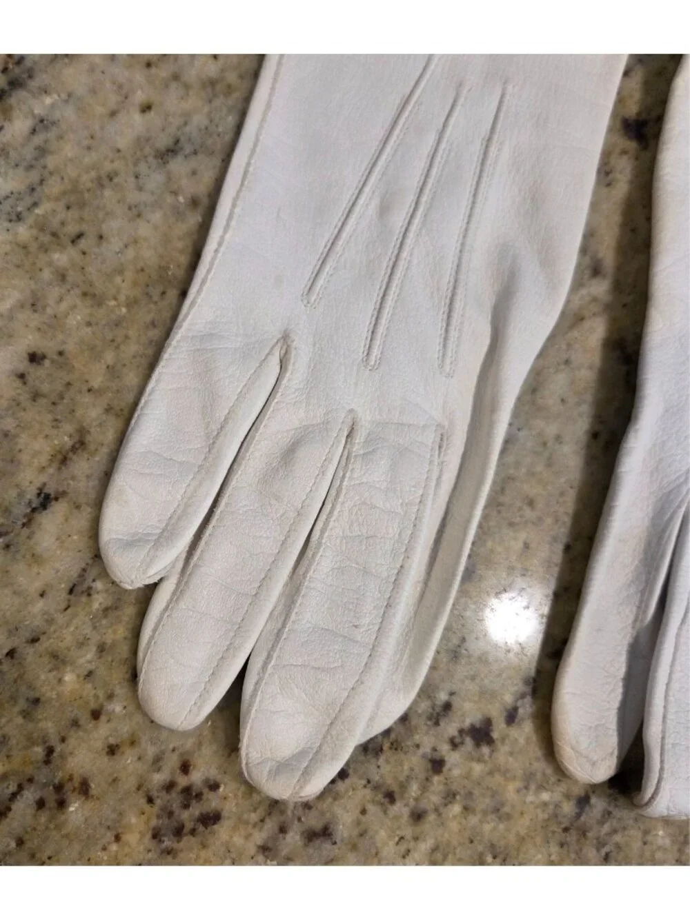 Vintage Womens Size S White Leather Formal 13